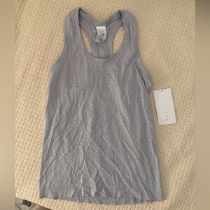 Athleta Light Gray Racerback Tank Top